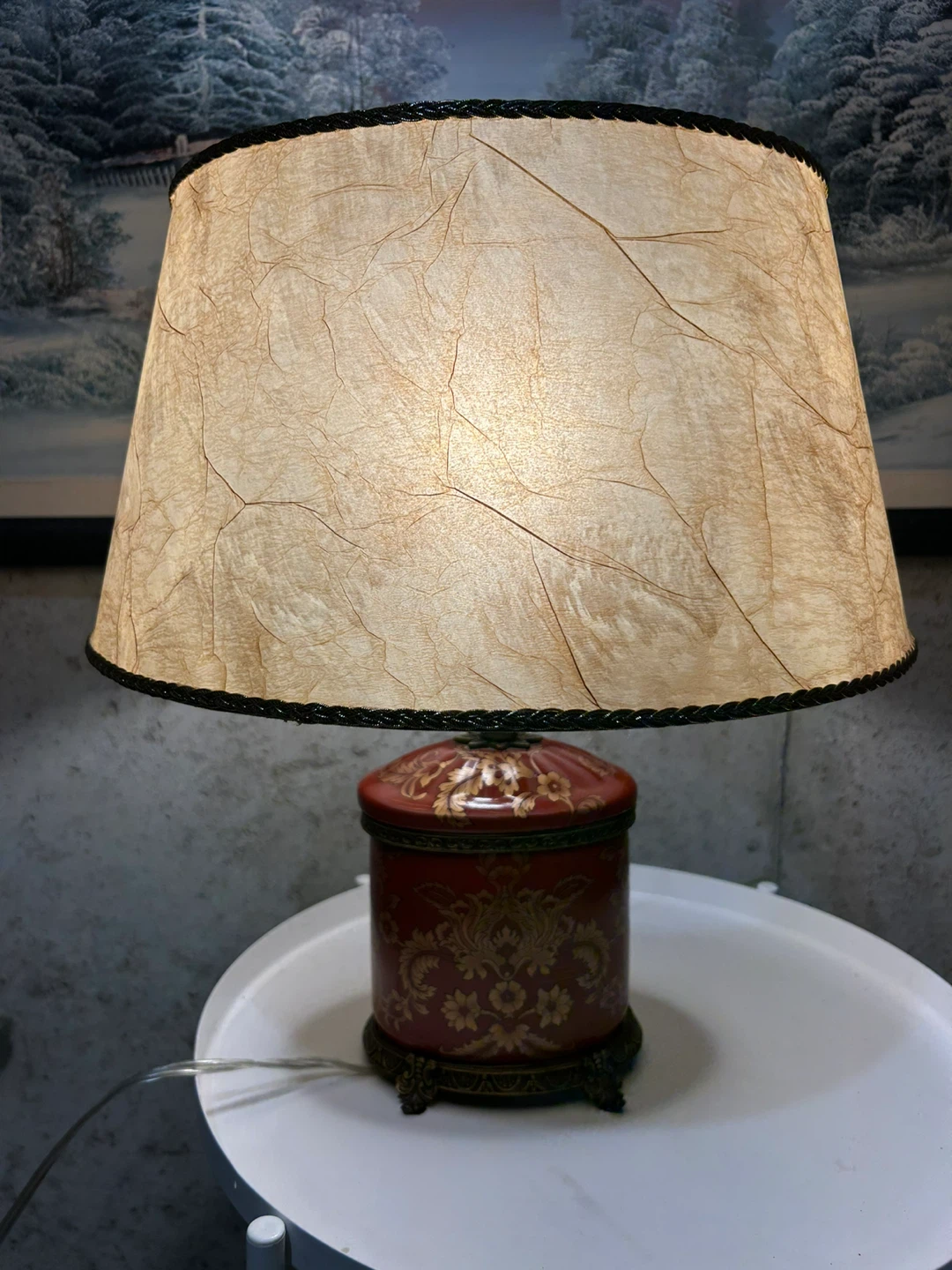 Red & Gold Accent Table Lamp