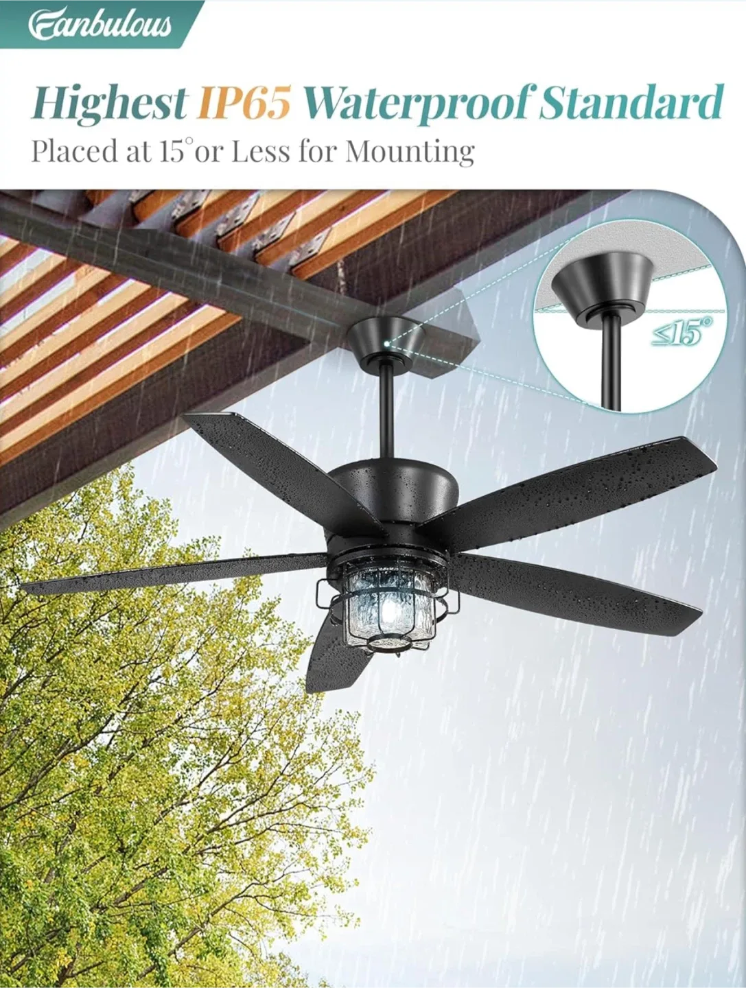 Fanbulous 52" Outdoor Gazebo Fan - BNIB image indicator(3)