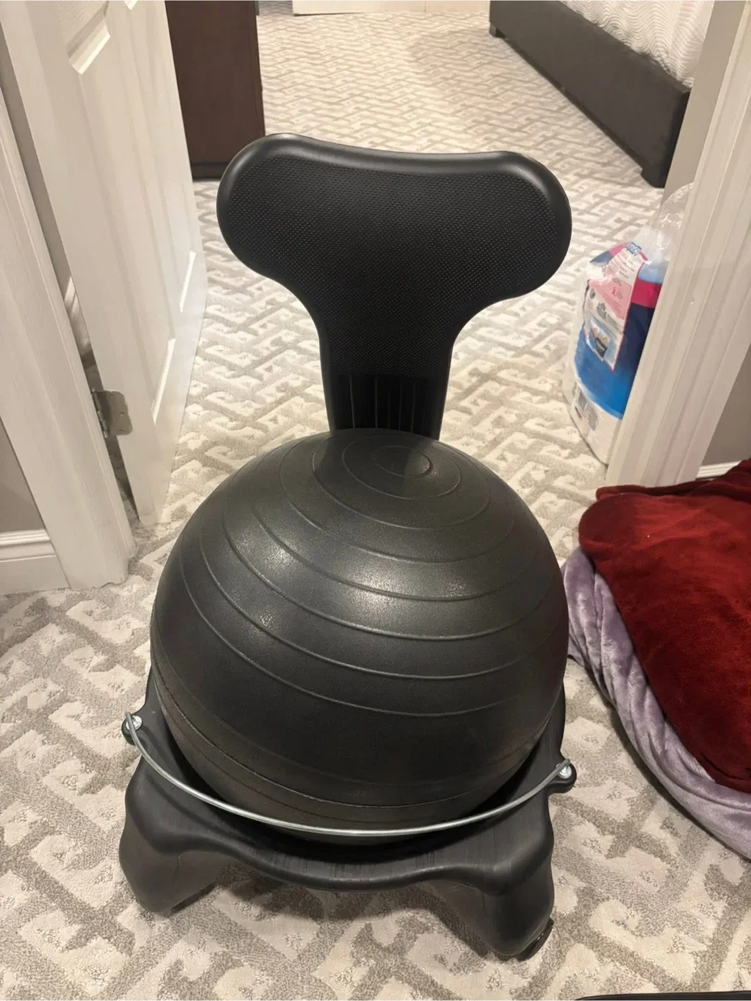 Gaiam Balance Ball Chair - Black thumbnail