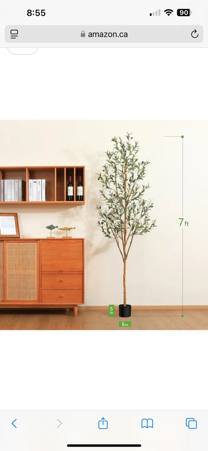 Kazeila Artificial Olive Tree 7FT Tall Faux Silk Plant image indicator(3)