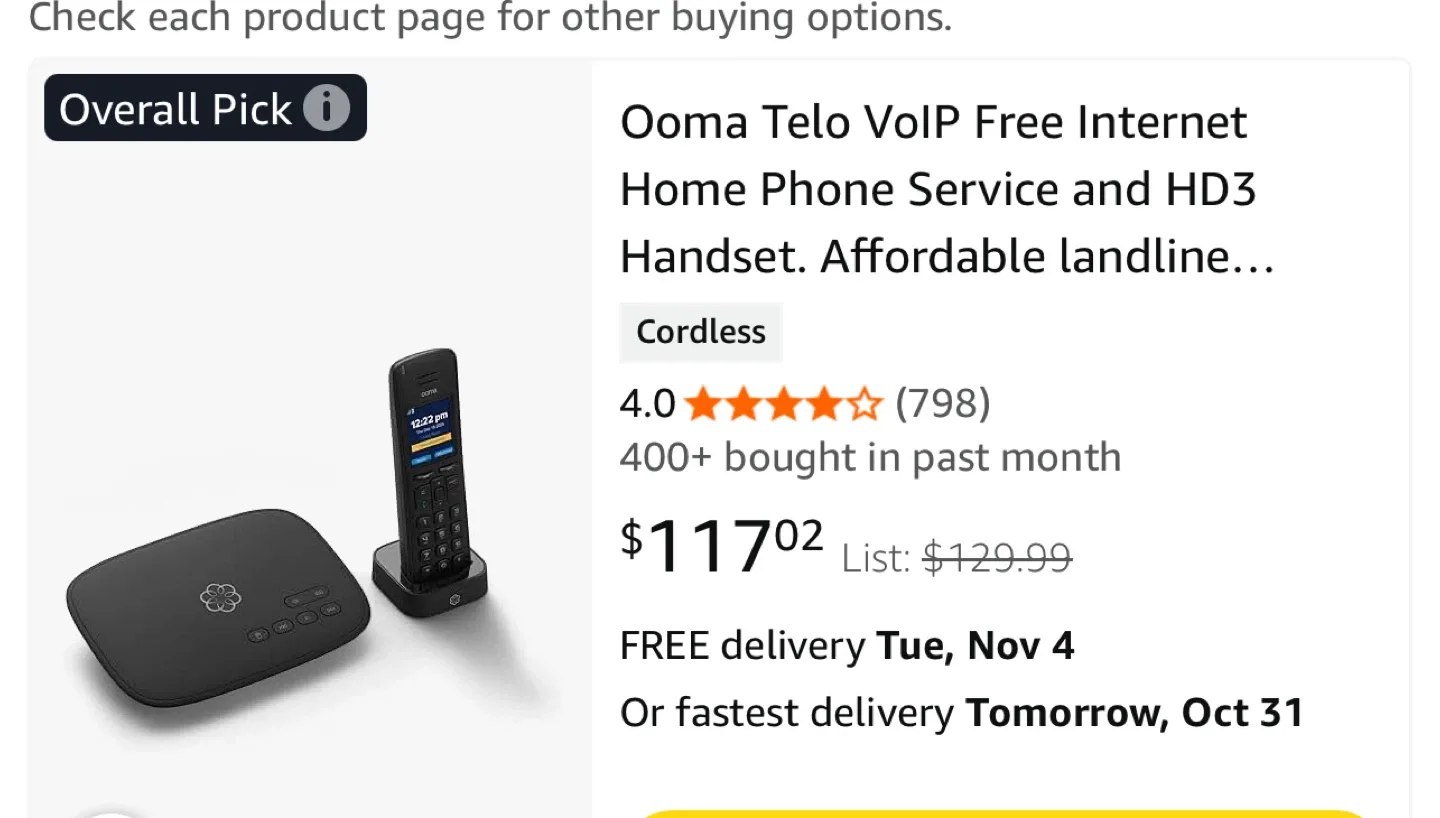 Ooma Telo VoIP Free Internet Home Phone Service thumbnail