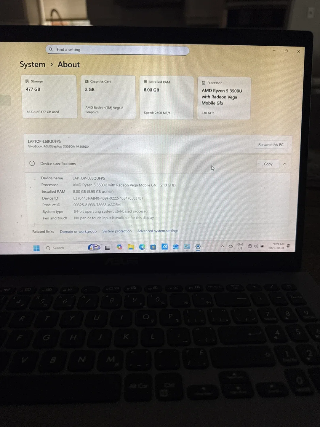 ASUS Vivobook Laptop X509DA_M509DA image indicator(3)