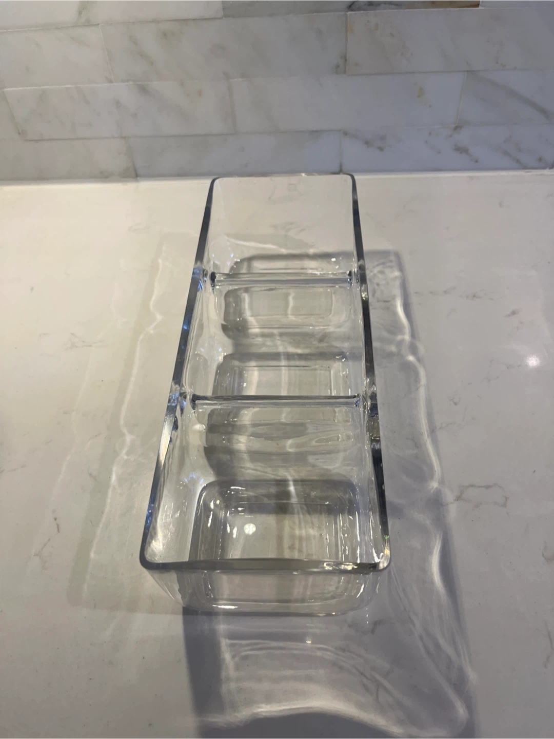 Clear Glass Condiment Tray - photo 2