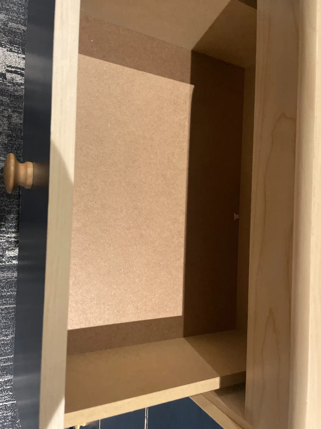 Wood and Navy Blue Dresser image indicator(2)