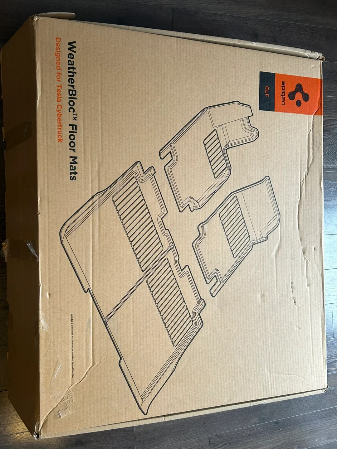 Spigen WeatherBloc Floor Mats Set Designed for Tesla Cybertruck image indicator(4)