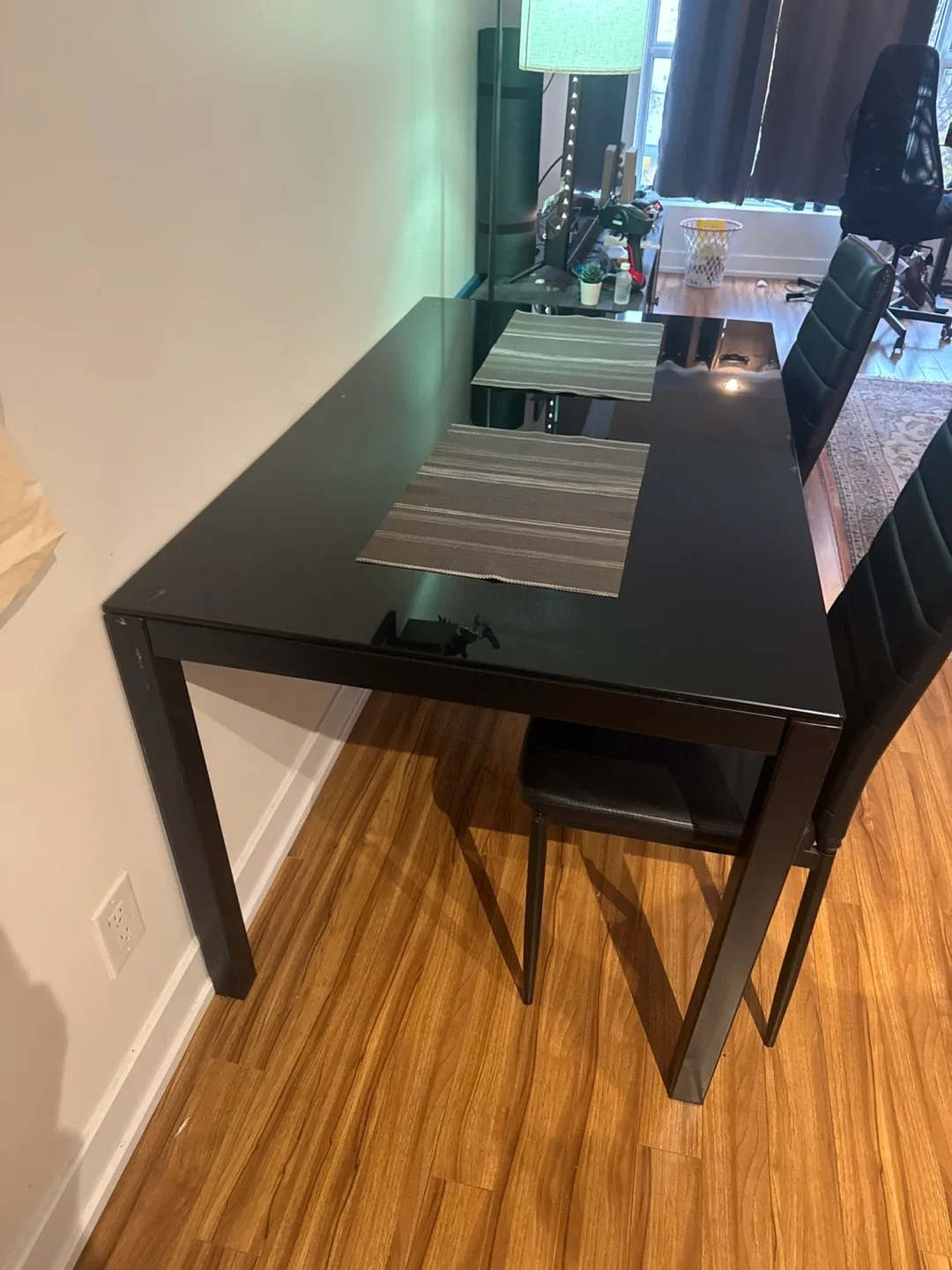 Black Dining Table with Chairs image indicator(2)