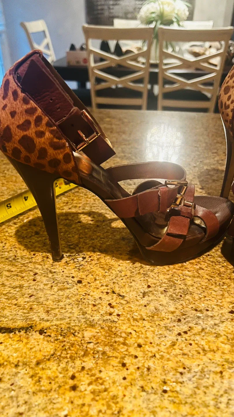 Nine West Leopard Print Ladies Heels, Size 10 image indicator(3)