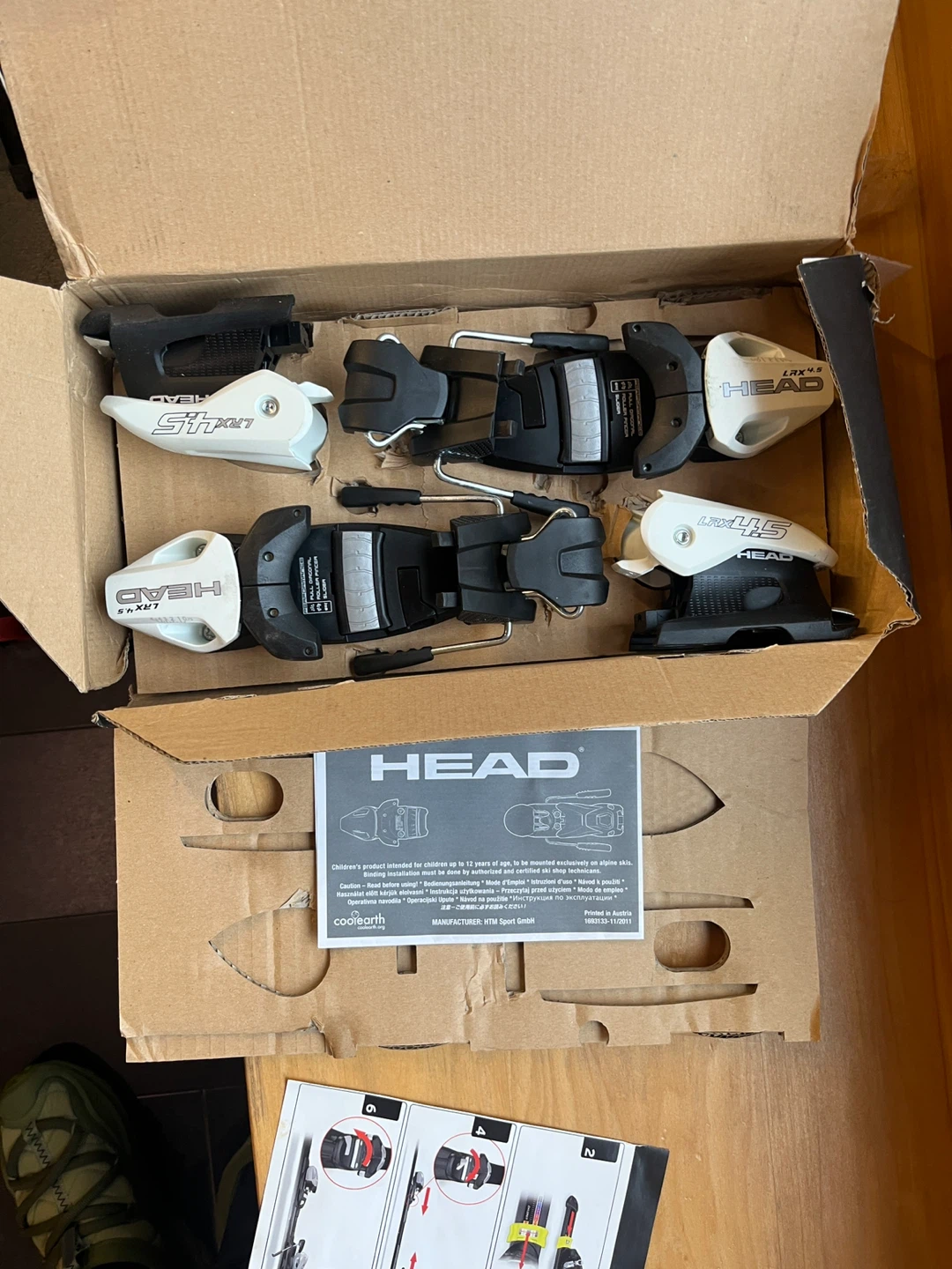 HEAD LRX 4.5 AC Alpine Ski Bindings - White/Black