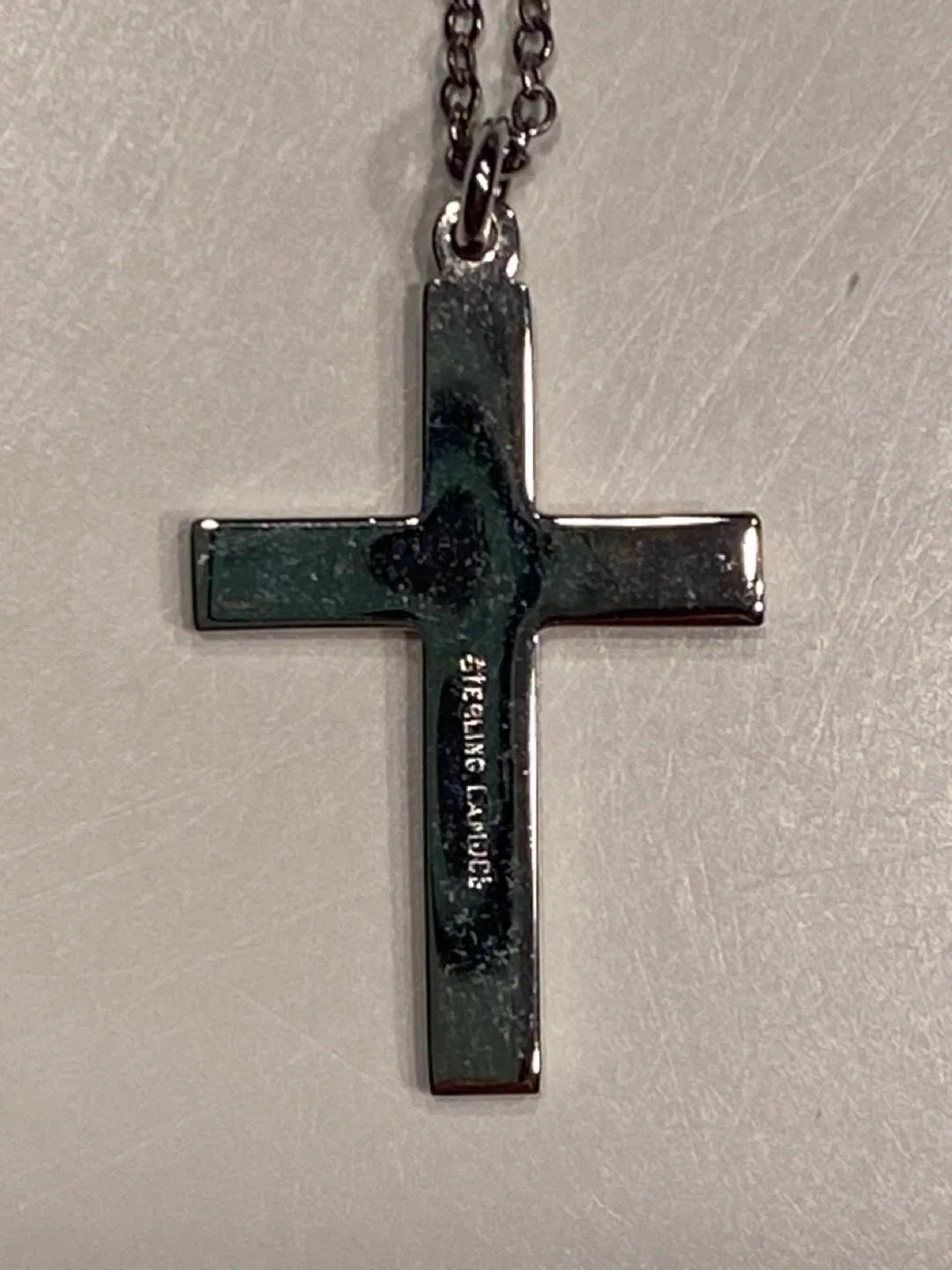 Vintage Sterling Silver “LaMode” Cross Pendant Necklace image indicator(2)