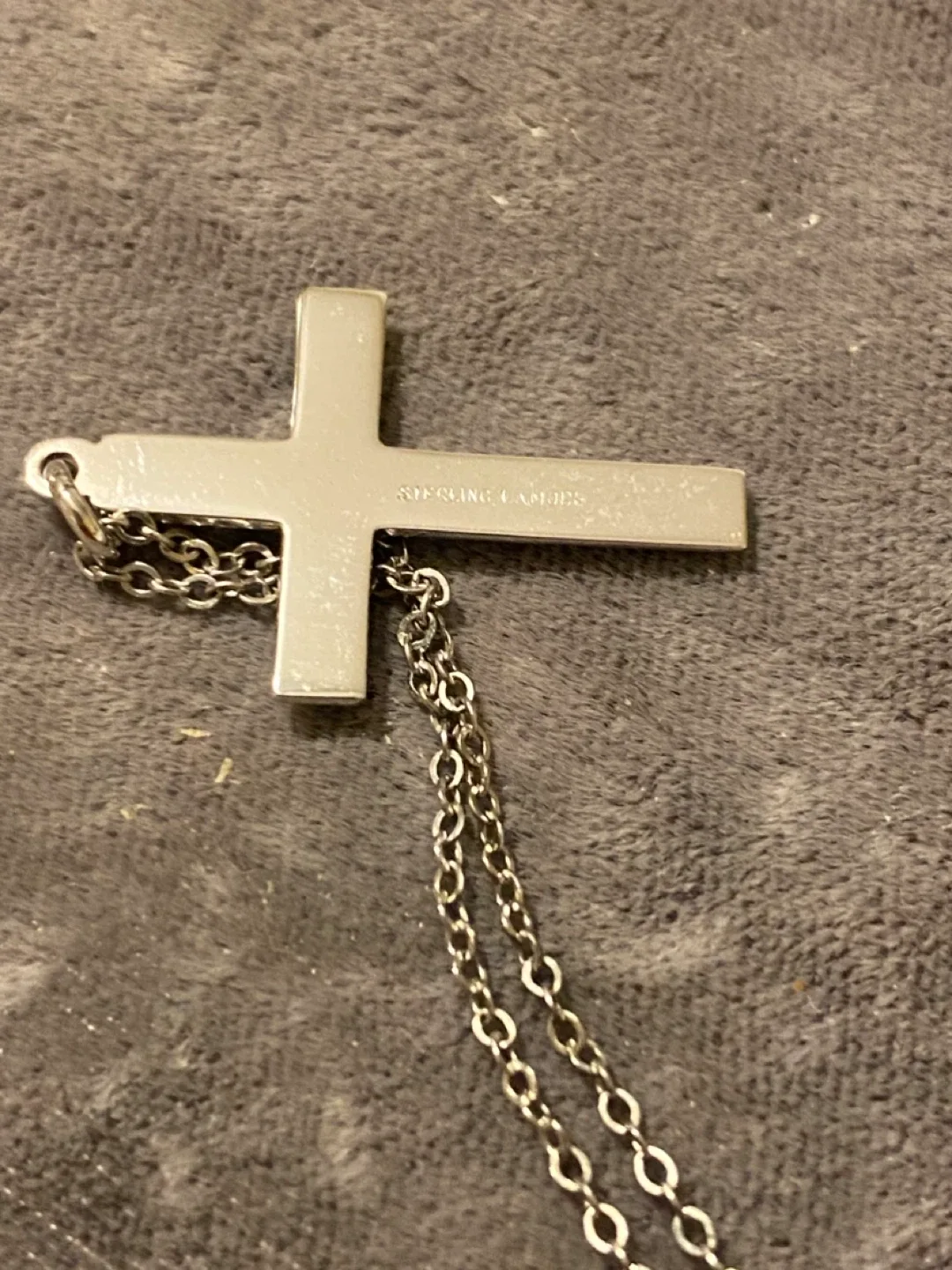Vintage Sterling Silver “LaMode” Cross Pendant Necklace image indicator(3)