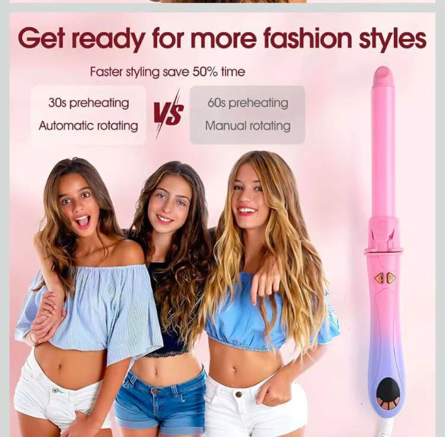One Button Easier Curls Hair Curler - photo 4