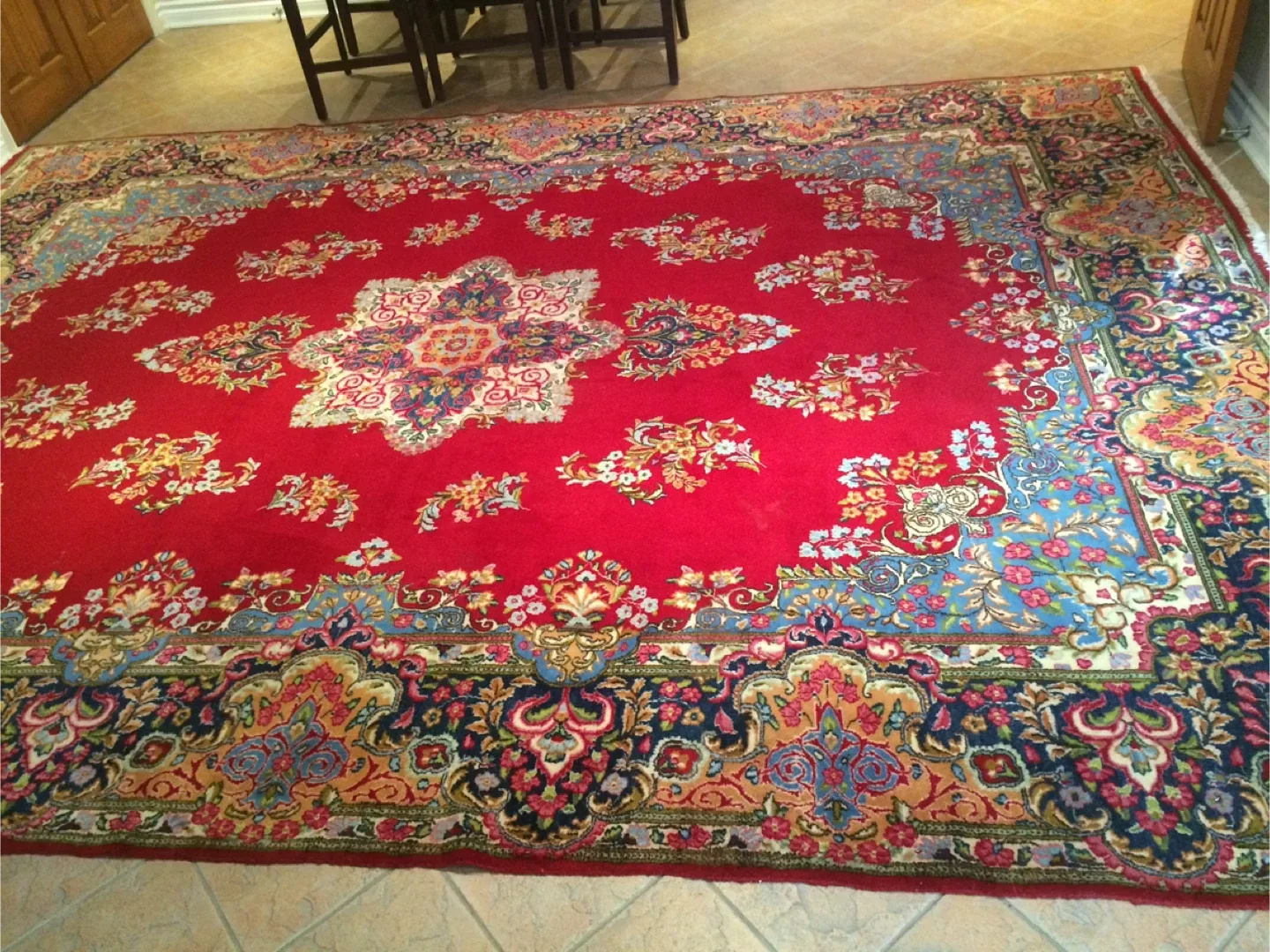 Red Floral Patterned Persian Rug image indicator(3)