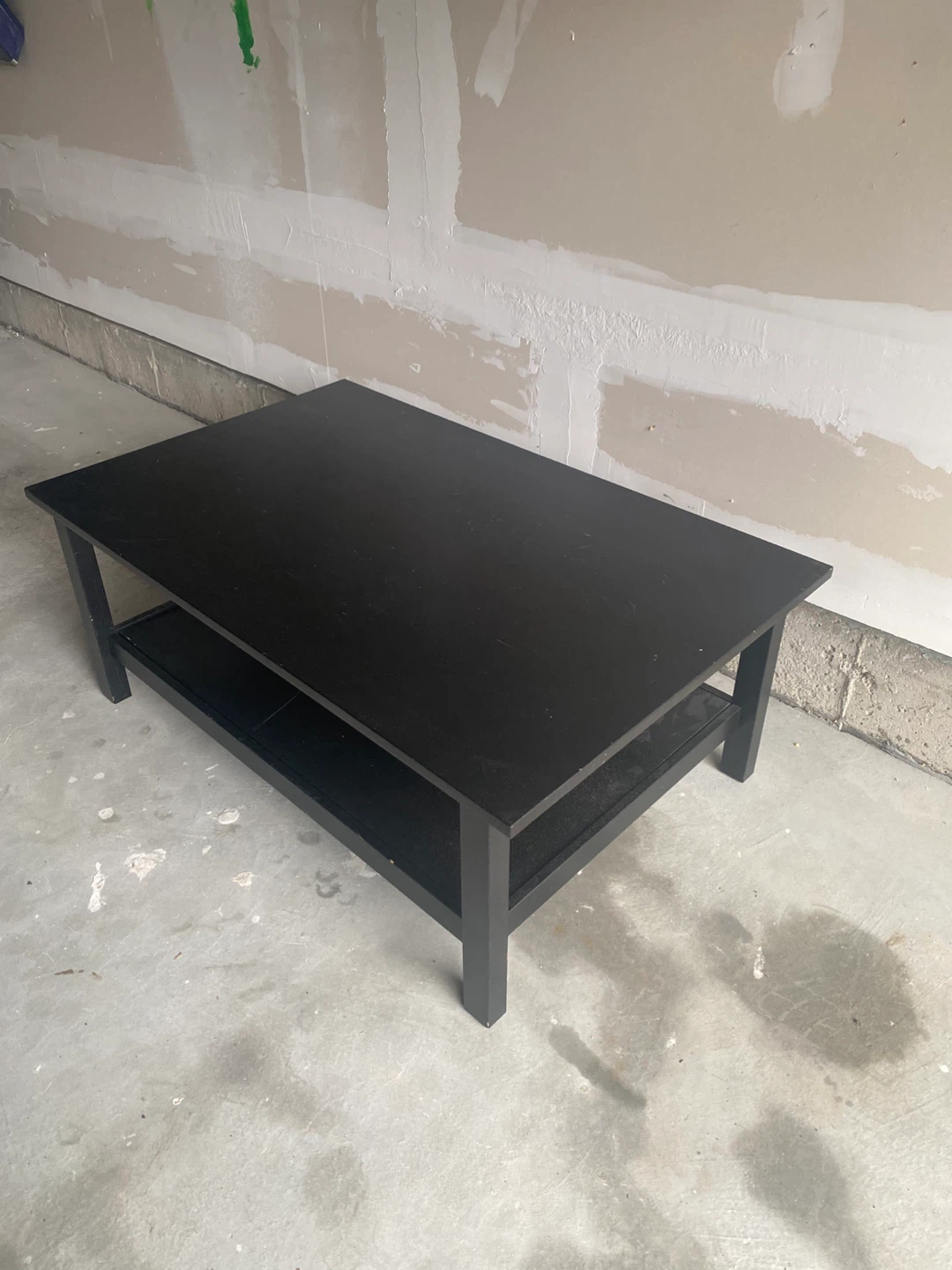 Black Coffee Table with Shelf - photo 2