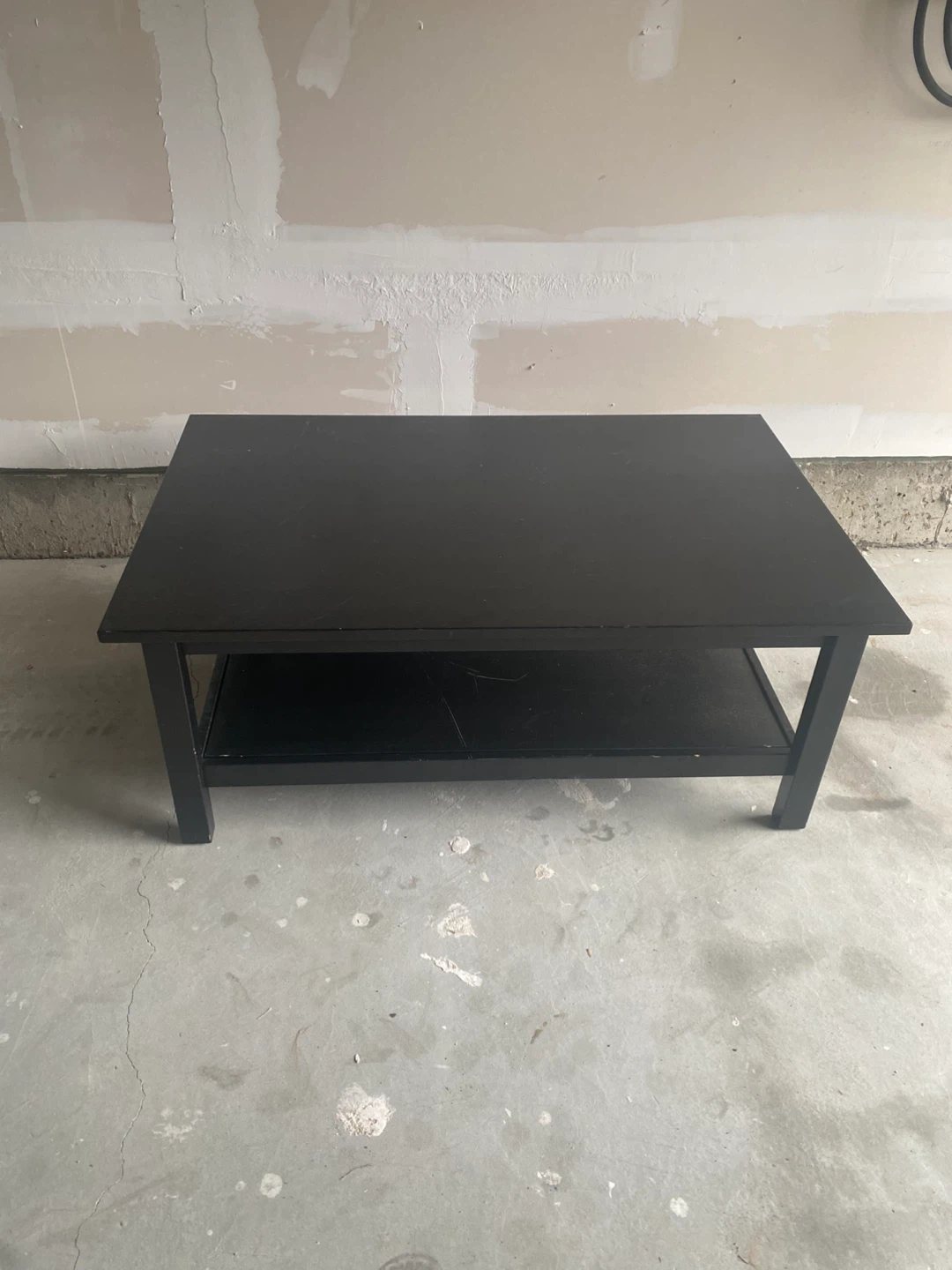 Black Coffee Table with Shelf