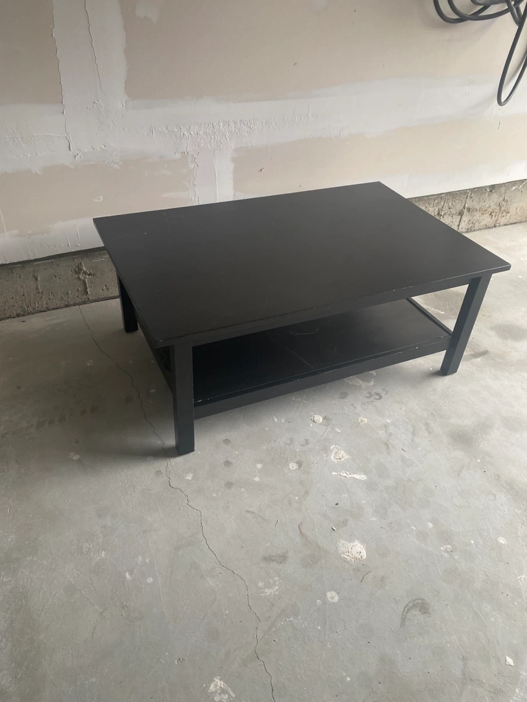 Black Coffee Table with Shelf - photo 3