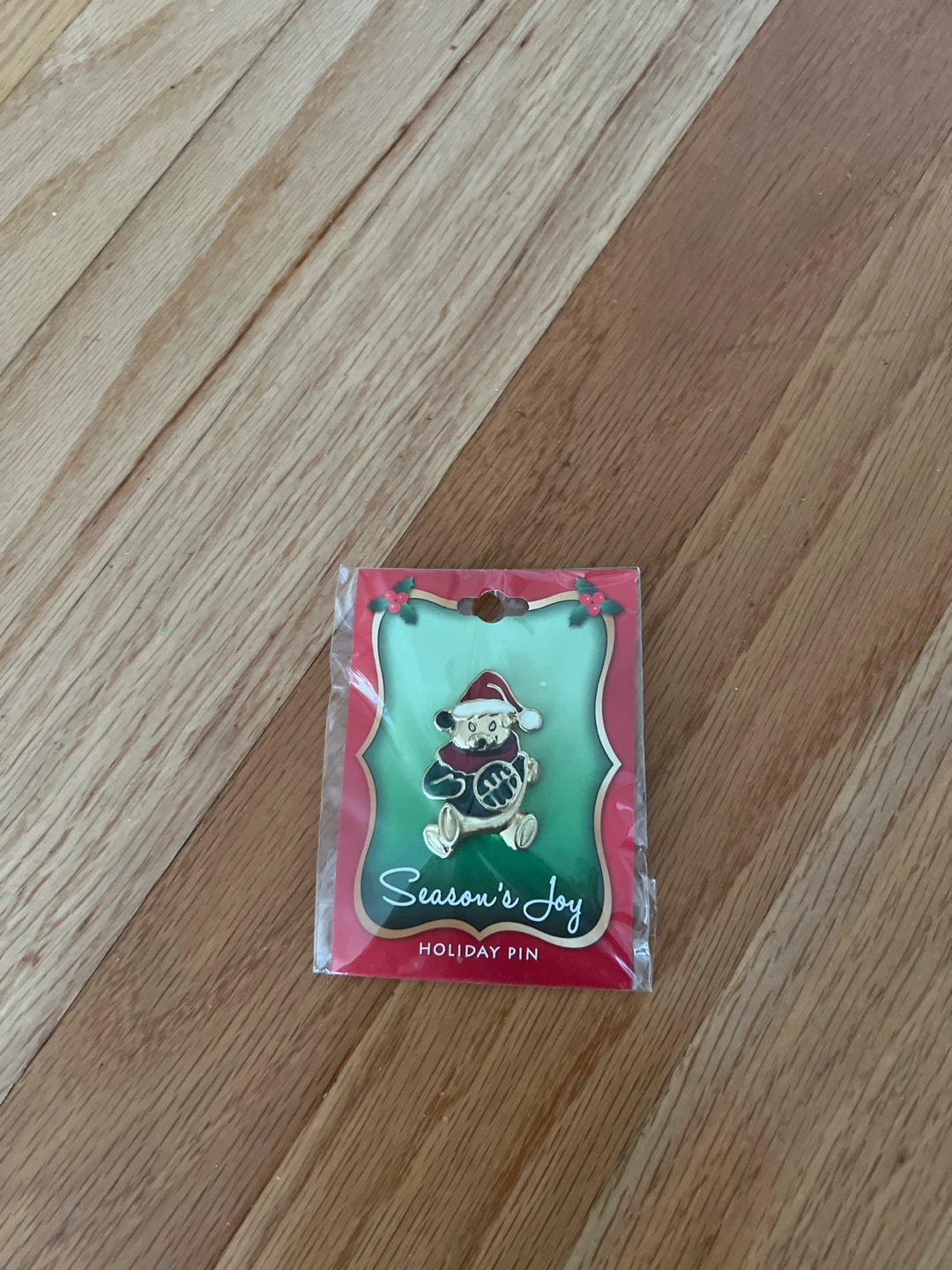 Season's Joy Holiday Pin