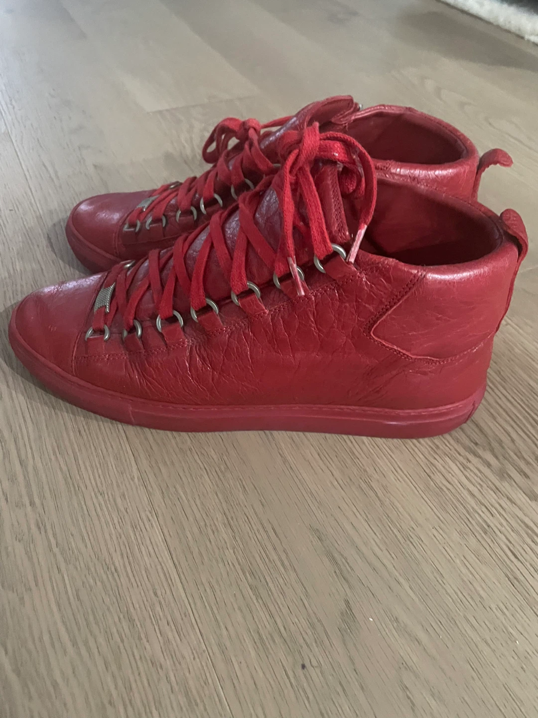 Balenciaga Arena High-Top Red Sneakers - photo 2
