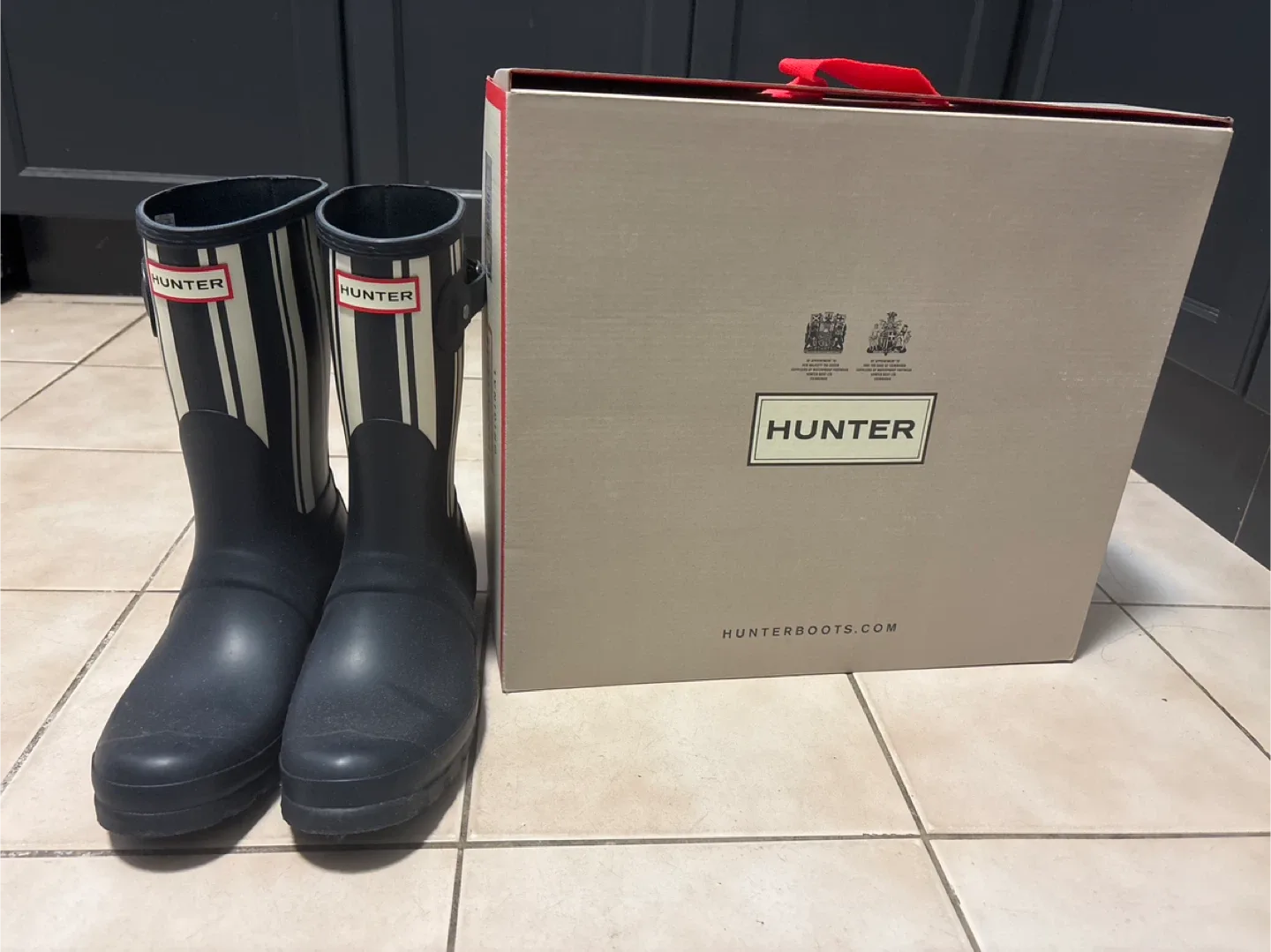 Hunter Original Garden Stripe Short Boots - US 8 thumbnail