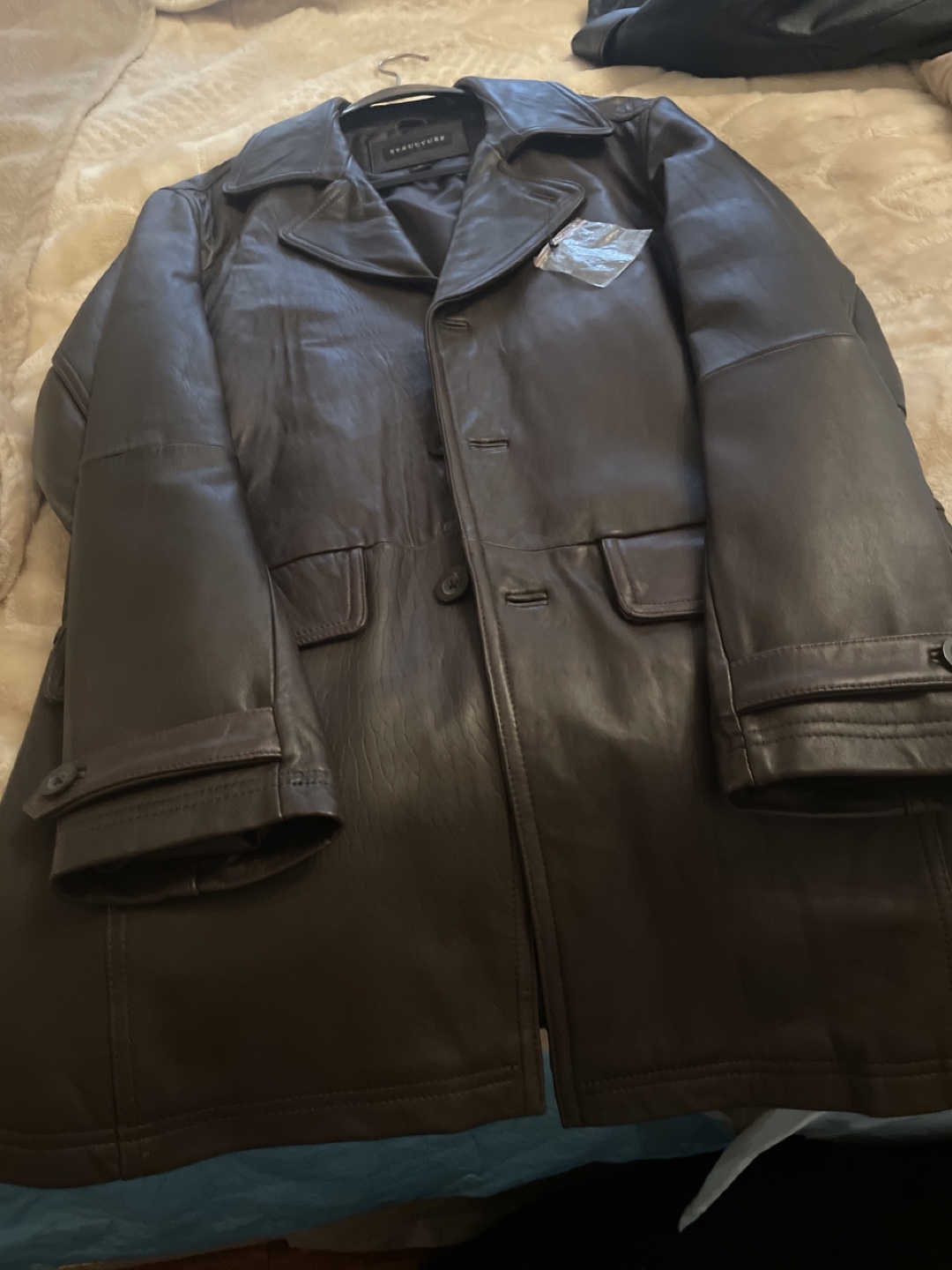 Structure Brown Leather Jacket
