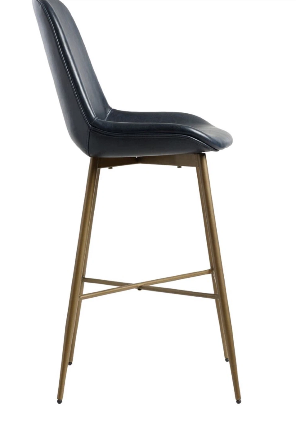 Set of 4- Black Leather Bar Stools - photo 4