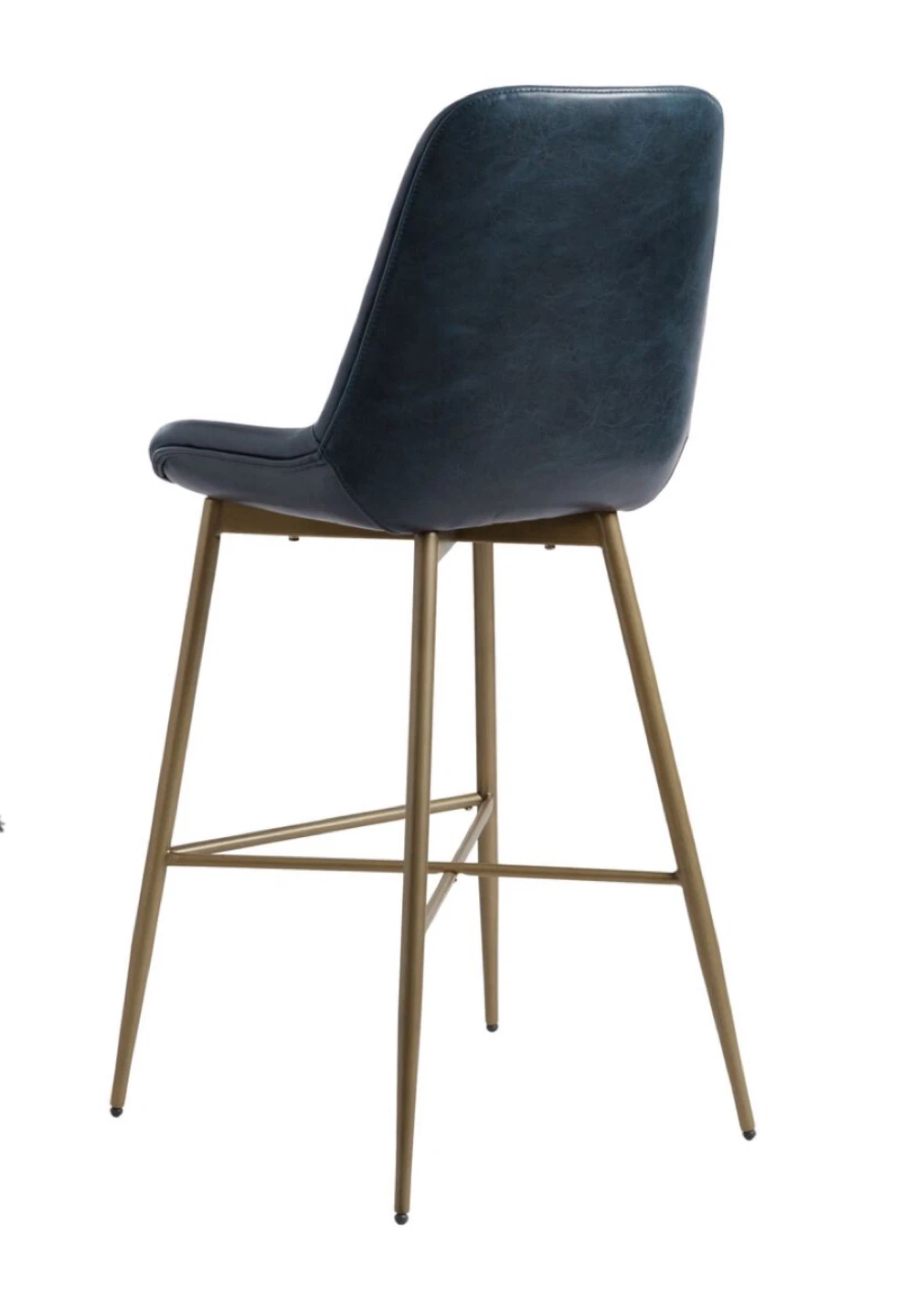 Set of 4- Black Leather Bar Stools - photo 5