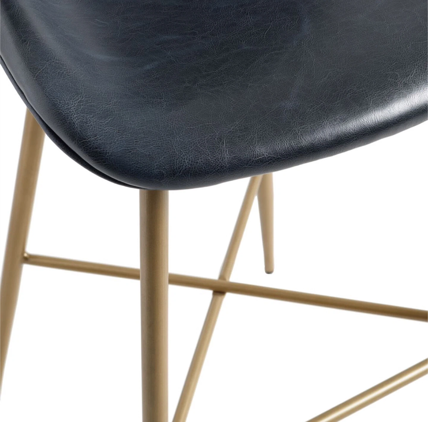 Set of 4- Black Leather Bar Stools - photo 2