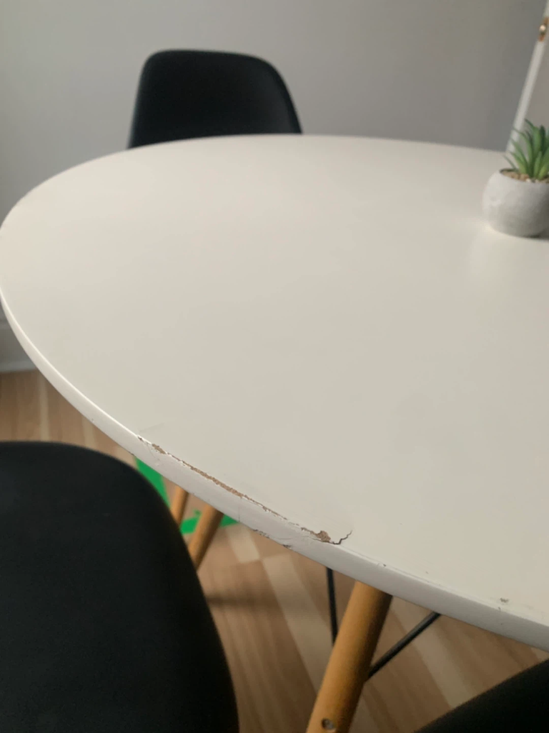Round Dining Table with 4 Chairs - White - photo 3