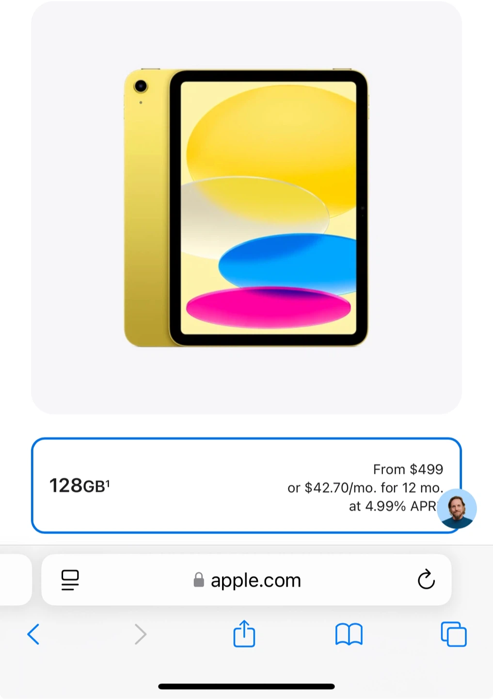 BRAND NEW: Apple iPad (A16) Wi-Fi Yellow, 128GB - photo 2