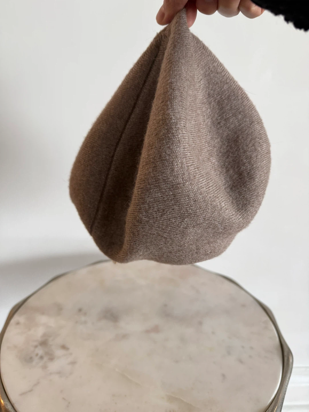 Brown Cashmere Beret Hat - photo 4