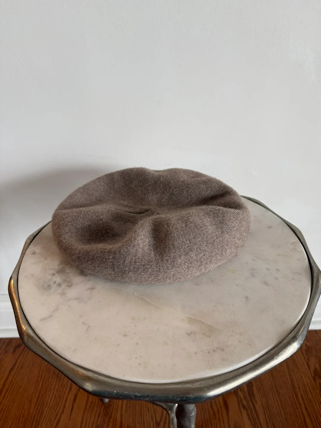 Brown Cashmere Beret Hat
