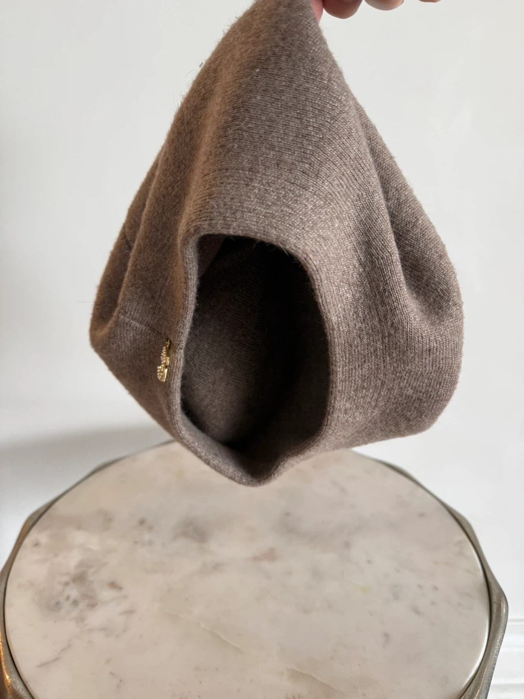 Brown Cashmere Beret Hat - photo 3