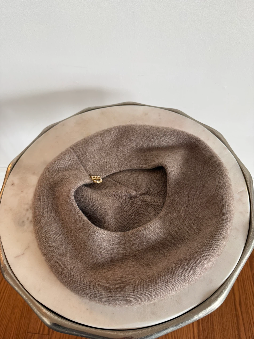 Brown Cashmere Beret Hat - photo 2