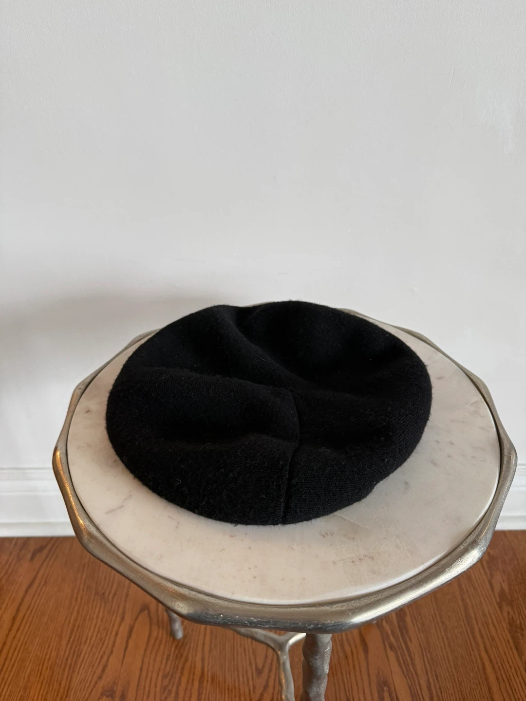 Black Cashmere Beret Hat