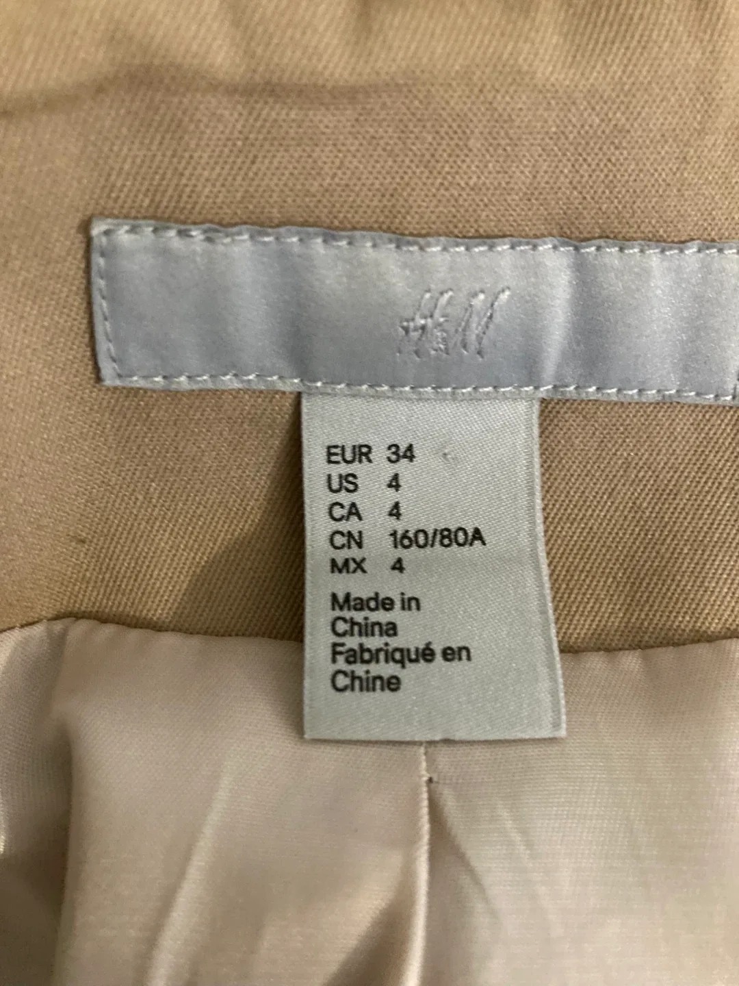 H&M Beige Trench Coat - Size 4 image indicator(2)
