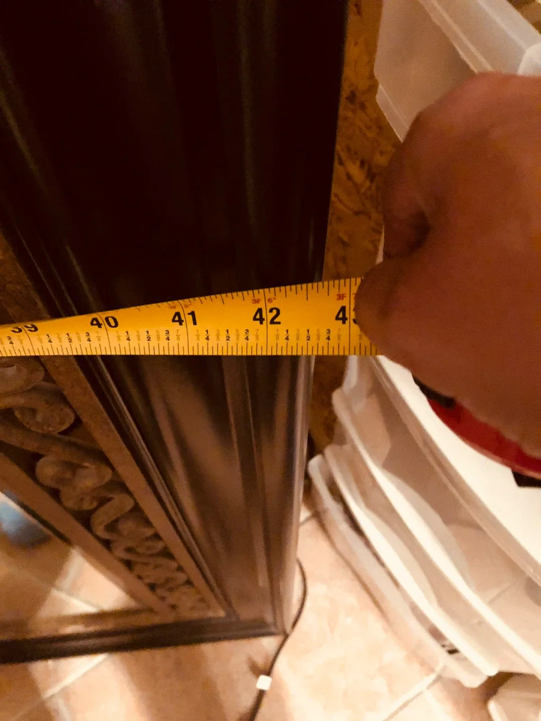 Ornate Black Framed Mirror, 44" x 44" image indicator(2)