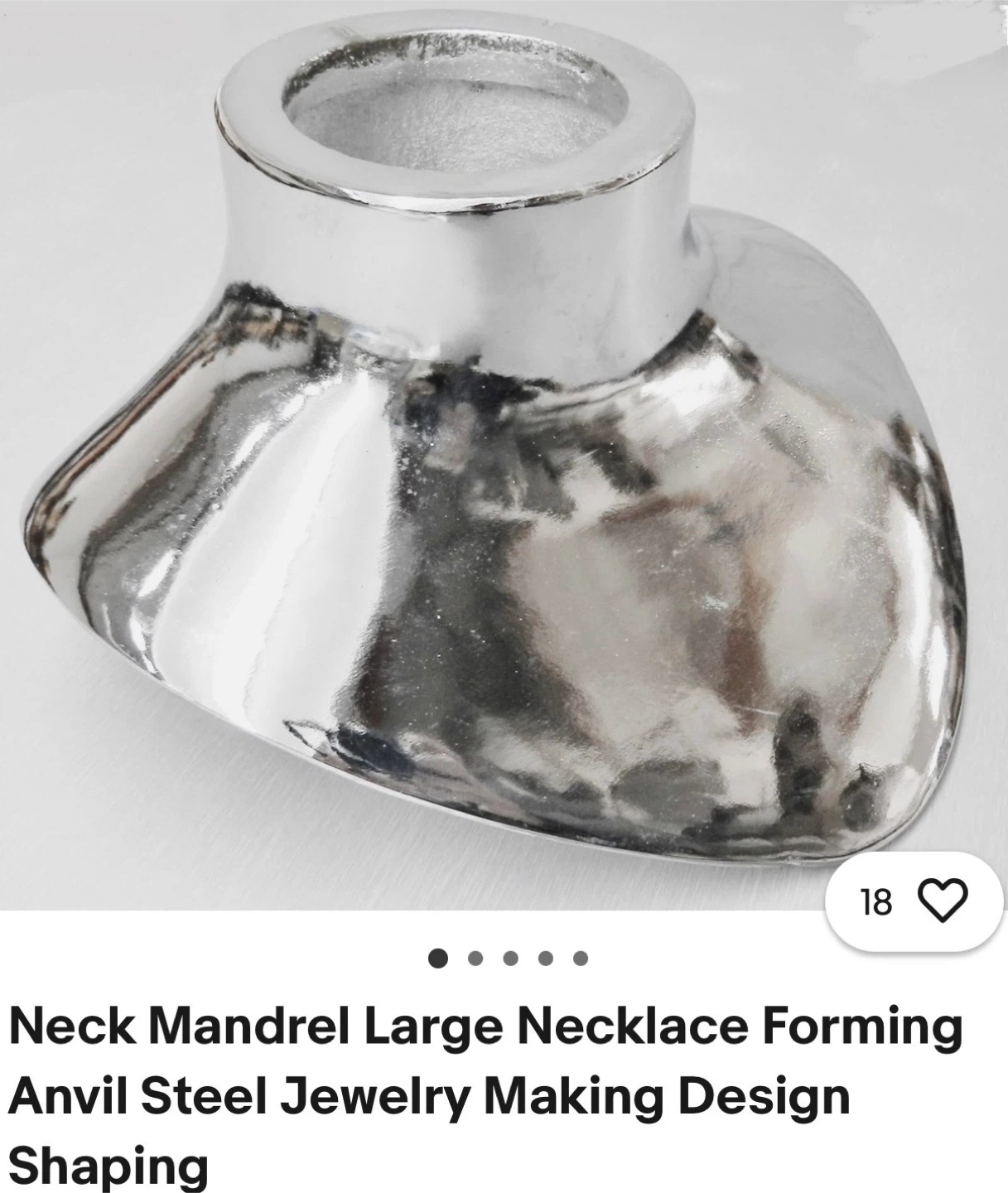 Neck Mandrel battle,  Large Necklace Forming Anvil
