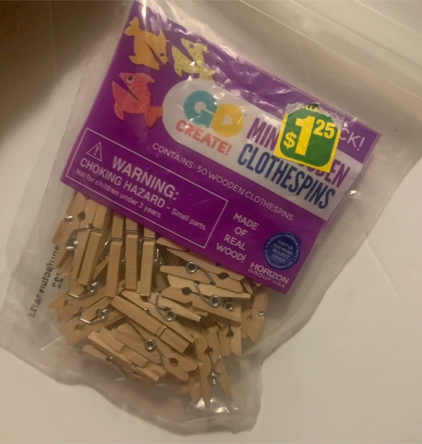 Mini Wooden Clothespins thumbnail