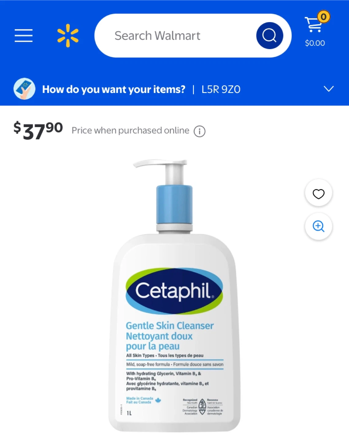 Cetaphil Gentle Skin Cleanser - 1L Bottle
