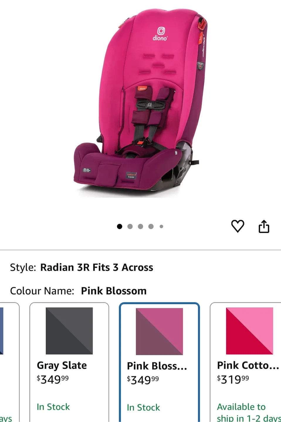 Diono Radian 3R Car Seat - Pink Blossom image indicator(2)