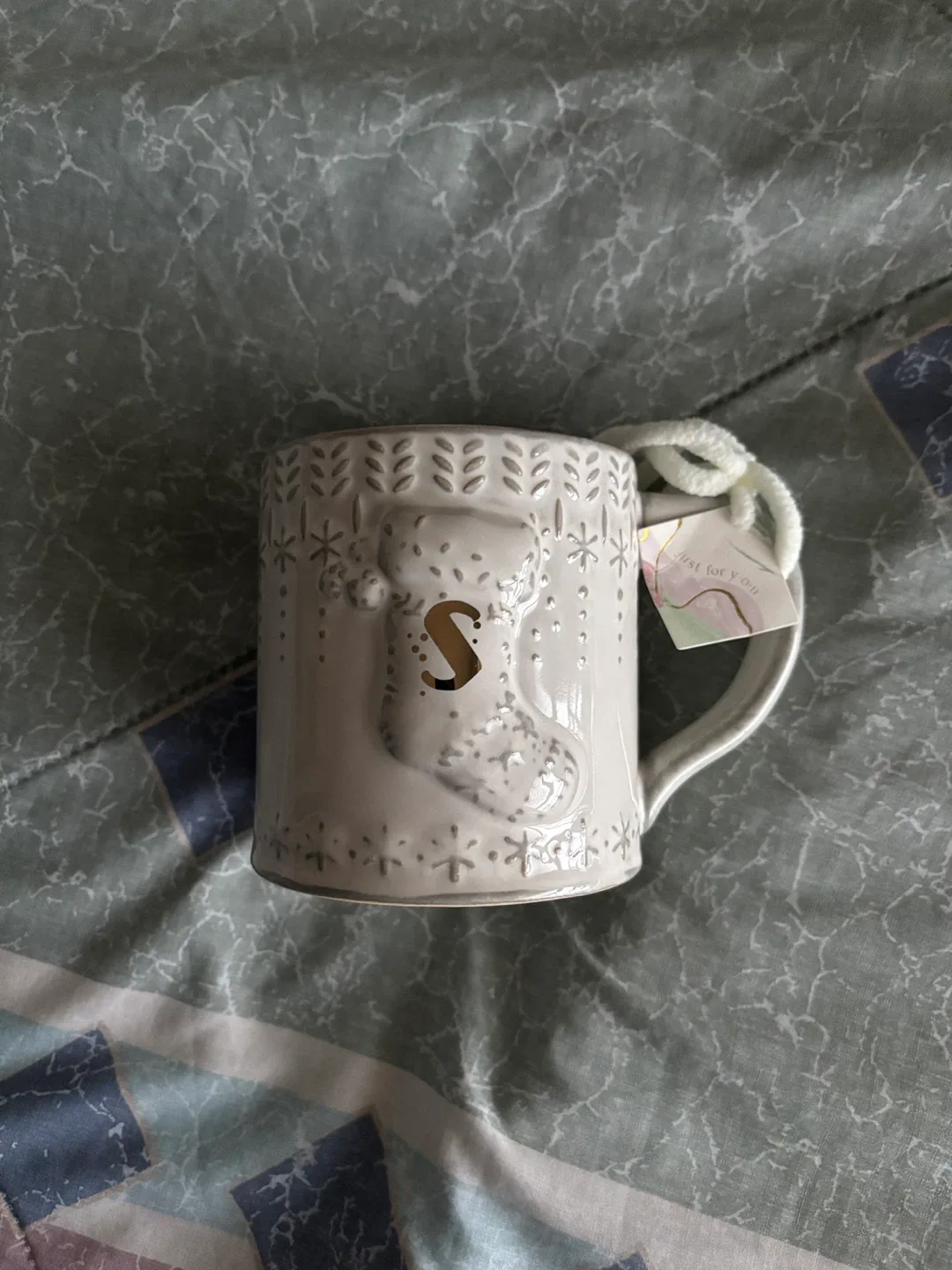 Initial 'S' Christmas Stocking Mug