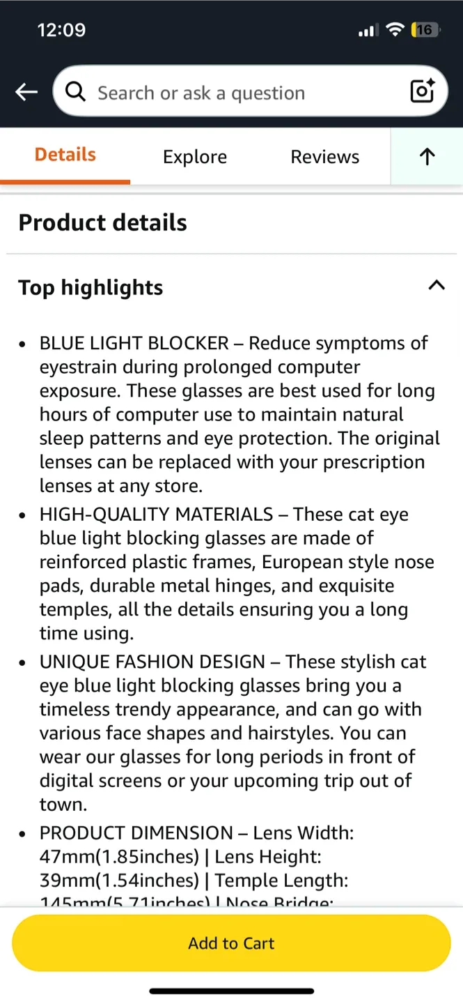 Women’s  Blue Light Blocking Glasses (2 Pairs) image indicator(7)