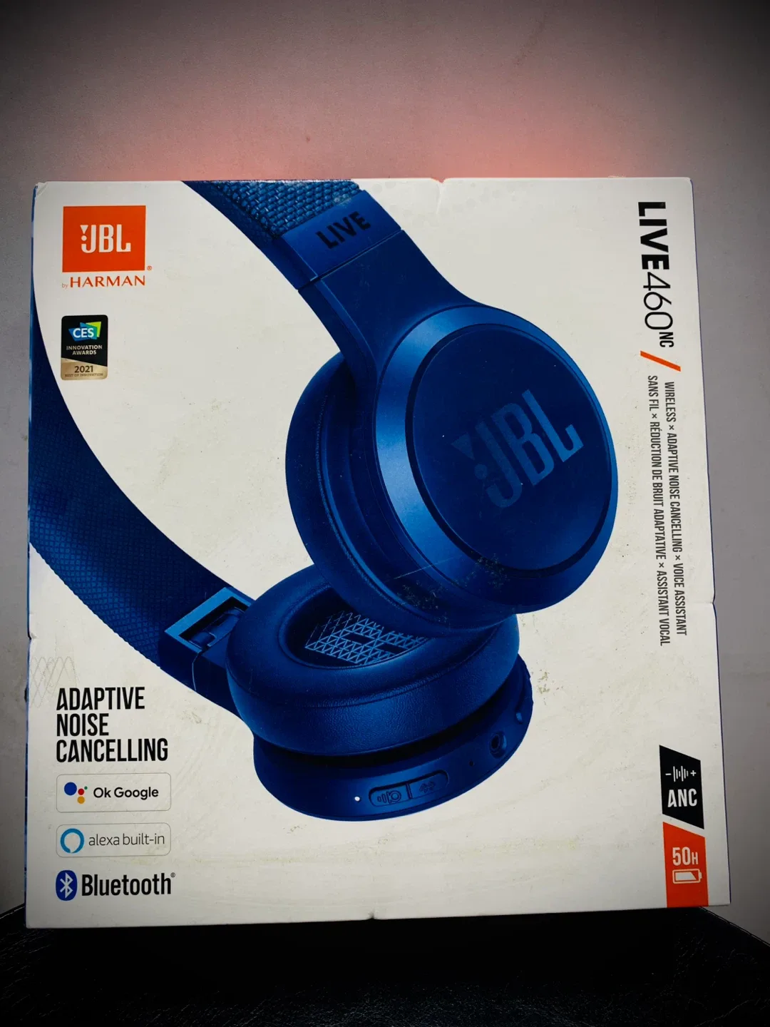 JBL Live 460NC Wireless Headphones - Adaptive Noise Cancelling