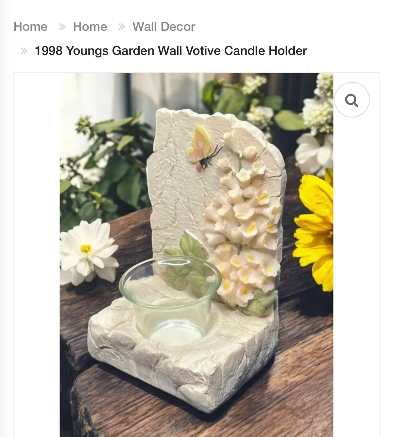 1998 Youngs Garden Wall Votive Candle Holder -set of 2 image indicator(7)
