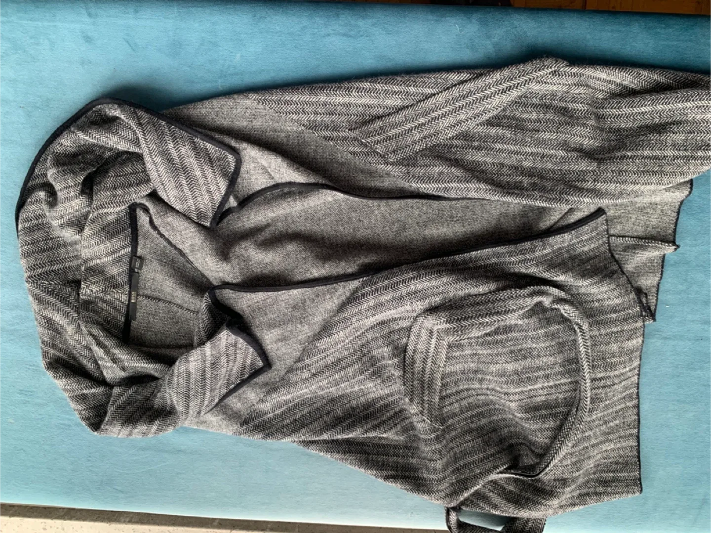 Grey Striped Cardigan