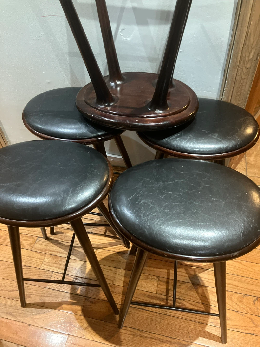 5 Mater Bar Stool - Black Leather Seat - photo 4