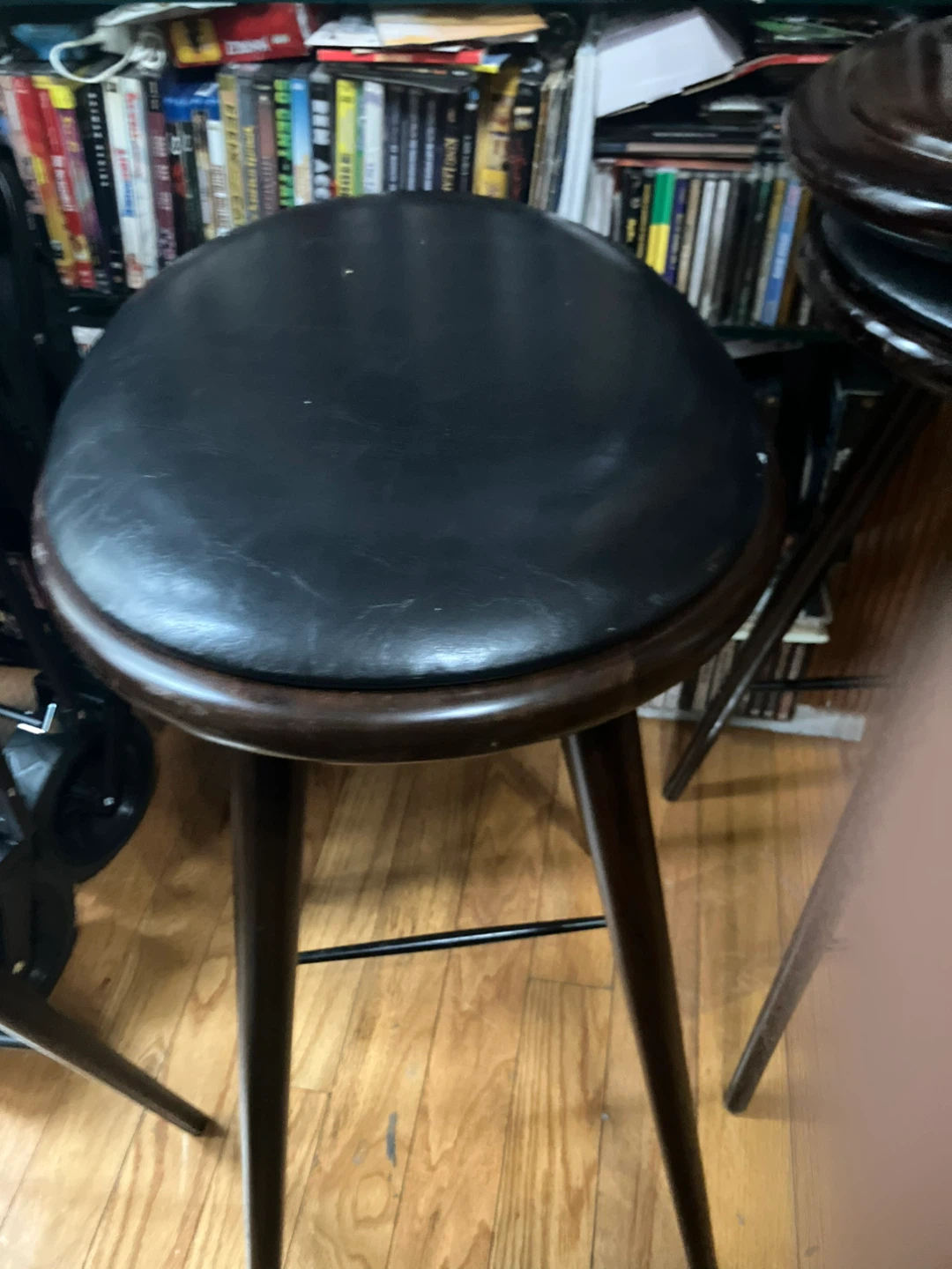 5 Mater Bar Stool - Black Leather Seat - photo 3