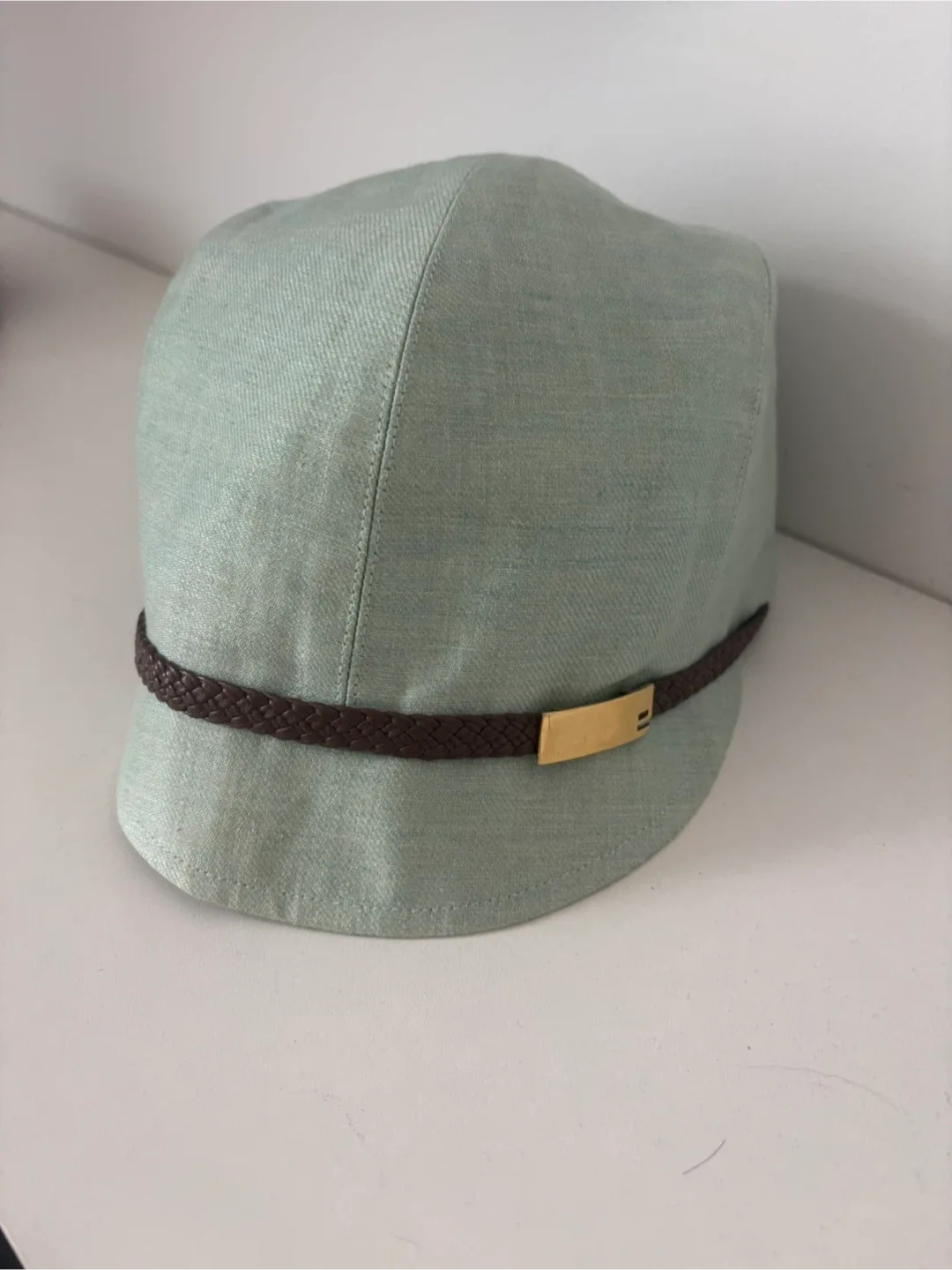 Vintage Eugenia Kim 90s Linen Panel Hat / Cap thumbnail