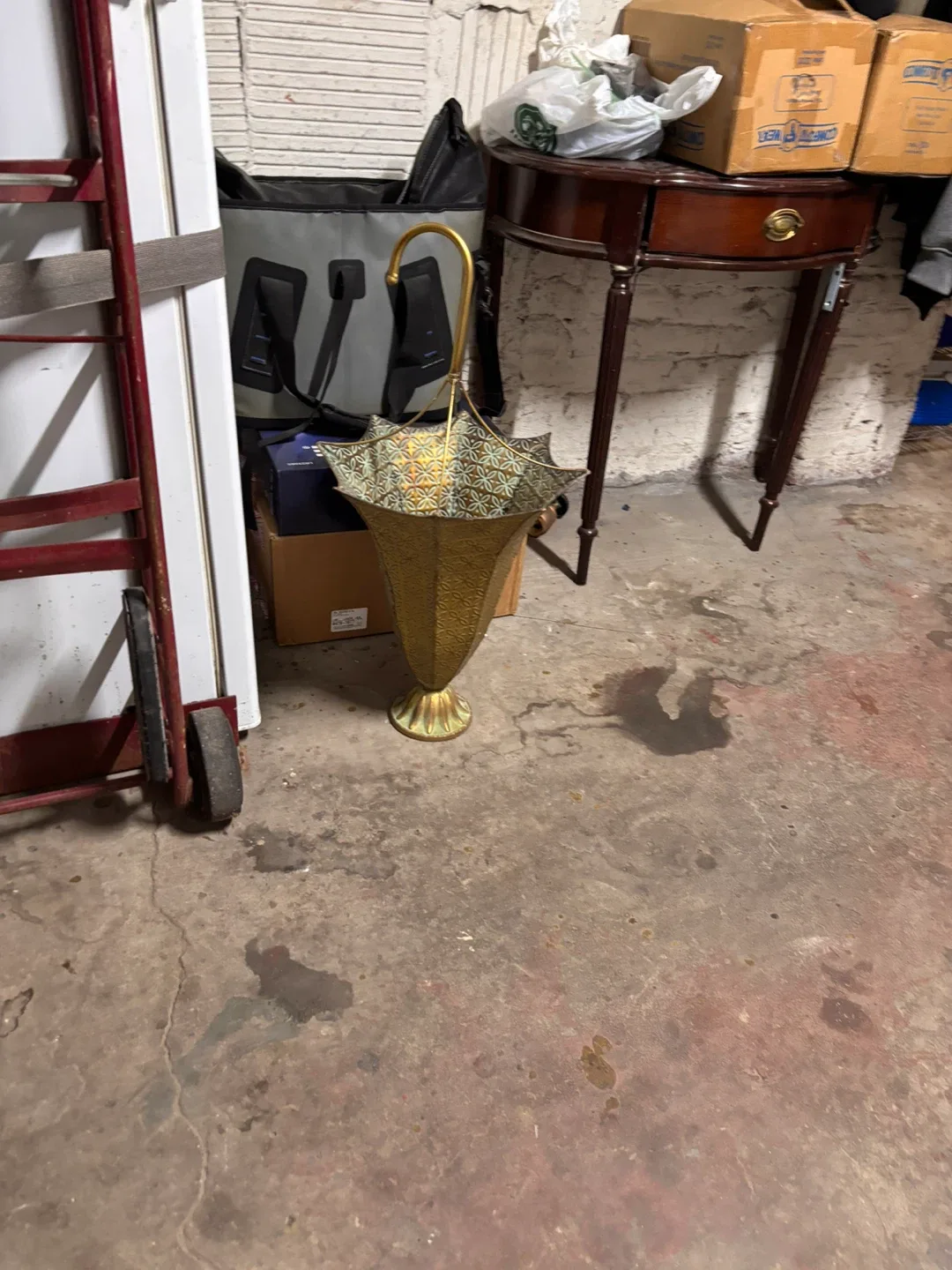 Umbrella Stand all brass Gold Finish image indicator(3)