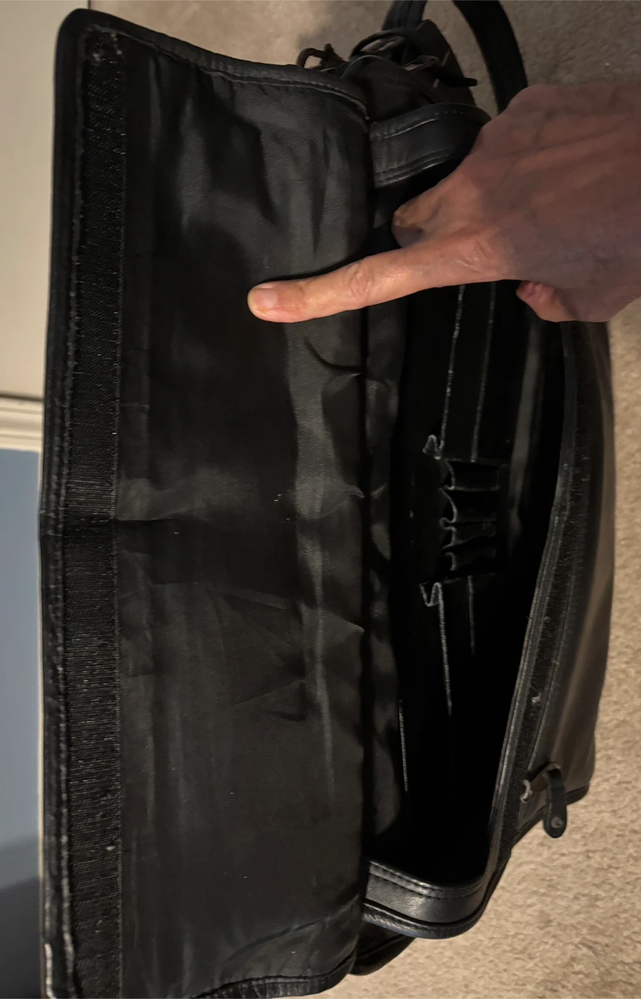 Genuine Leather Black Briefcase/Laptop Bag - photo 4