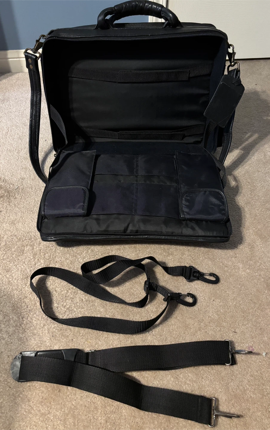 Genuine Leather Black Briefcase/Laptop Bag - photo 3